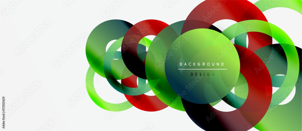 Aufkleber abstract colorful overlapping circles create dynamic visual effect. modern design element for backgr
