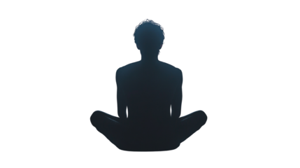 black silhouette of woman isolated on a white or transparent background