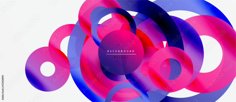 Poster abstract fluid shapes, vibrant colors, dynamic composition. modern design elements create visually a