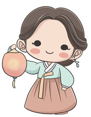 없korean hanbok character