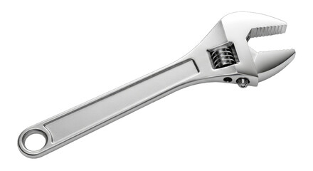 Obraz premium Adjustable wrench, metallic, angled