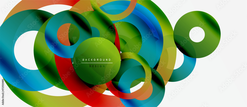 Aufkleber abstract colorful swirls, overlapping shapes create dynamic visual effect. modern design element for