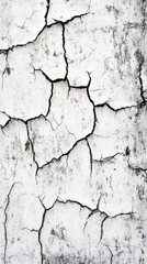 Obraz premium Cracked, white surface texture; aged, weathered appearance
