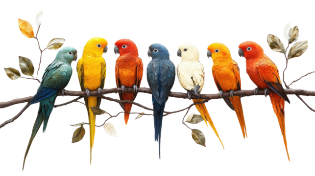 scarlet macaw parrot isolated on a white or transparent background