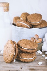 homemade cookies and milk