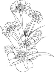 coloring pages, color page, flower, vector, floral, nature, leaf, plant, illustration, spring, art, design, drawing, flowers, decoration, summer, blossom, pattern, bouquet, garden, beauty, branch, pet