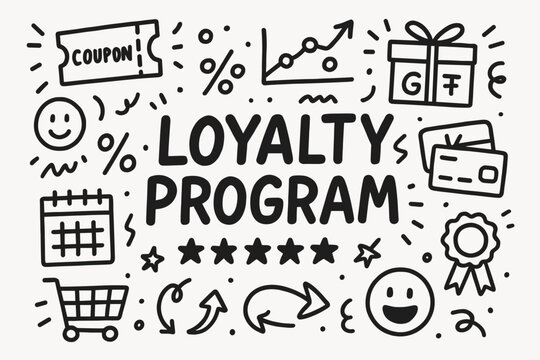 Loyalty program outline icon set. rewards, membership, discounts vector icons pack