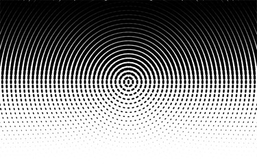 Concentric Circles Gradient Black and White.