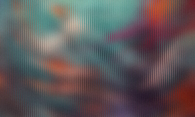 Teal Purple and Orange Frosted Glass Texture with Vertical Lines Abstract Blurs image