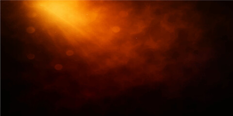 Fiery red and orange clouds drift across a dark sky, illuminated by a brilliant light