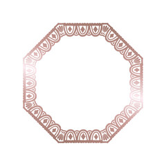 Ornate Octagon Frame with Delicate Floral Pattern.