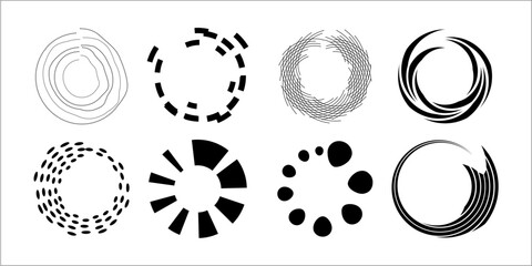 Abstract Circular Vector Shapes | Modern Design Elements.