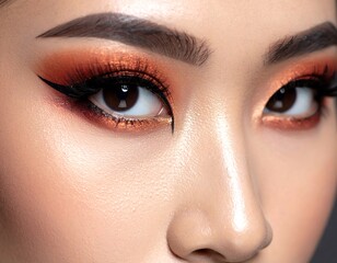Obraz premium Close-up of eye makeup
