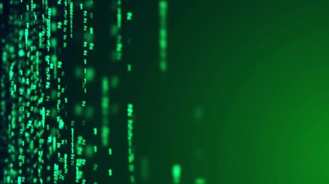 Close-up of Green Program Code on a Computer Screen in Defocus. Software development and hacking concept. Technology, coding, programming