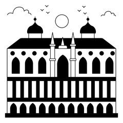 A beautiful design icon of doges palace