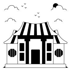 Perfect design icon of longshan temple
