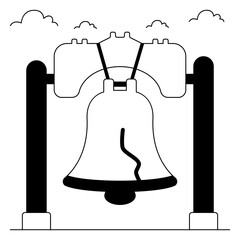 Modern design icon of liberty bell