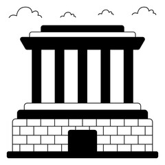 A beautiful design icon of mausoleum hanoi