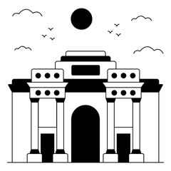A trendy design icon of menin gat