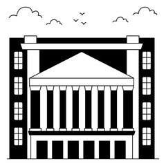 Modern design icon of nyse building