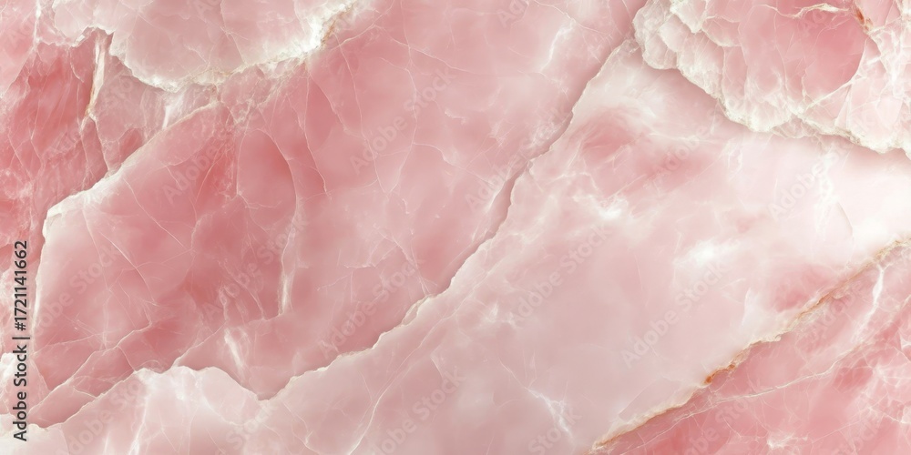 Poster Elegant Pink Quartz Texture Background with Veins and Soft Transparency for Artistic Design