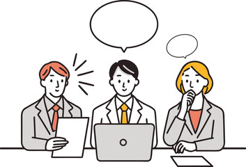 Business Team Discussion Illustration
