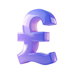 3D rendered stylized pound sign,  purple-lavender gradient, glossy effect