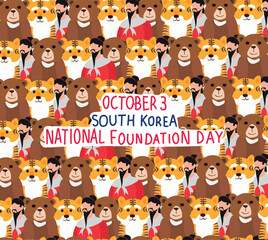 South Korea National Foundation Day is celebrated every year on 3 october.	
