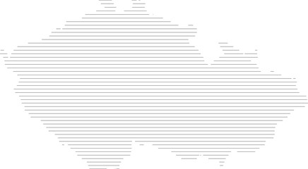 Czech Republic (Czechia) vector map with line fill (Web Mercator projection, PPT-compatible & fully editable)