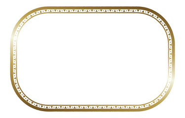 Elegant Gold Oval Frame with Dotted Border.
