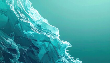 Teal abstract waves