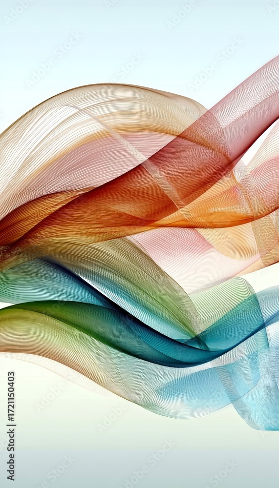 Poster vibrant abstract color wave designs with smooth transitions and dynamic shapes for art projects