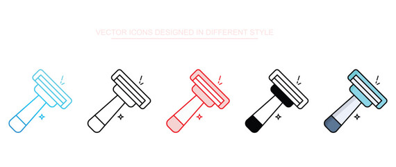 Razor icon design with white background stock illustration
