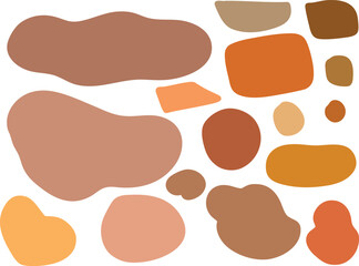 Vektor illustration of a blob shape, hand drawn rectangle, hand drawn box, text box (color theme autumn)