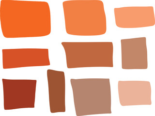 Vektor illustration of a blob shape, hand drawn rectangle, hand drawn box, text box (color theme autumn)