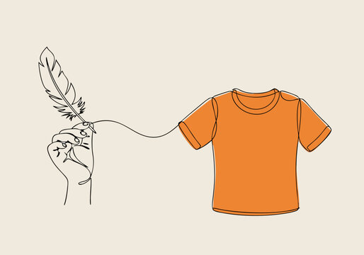 National Day of Truth and Reconciliation A symbolic orange shirt and feather in illustration - Powered by Adobe