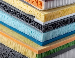 Colorful layered foam sheets