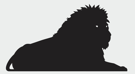 Majestic lion silhouette majestic wild animal powerful predator regal king animal kingdom royalty wild nature power strength © Hridoy