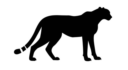 Sleek silhouette of a cheetah stance elegant wild cat profile majestic animal predator