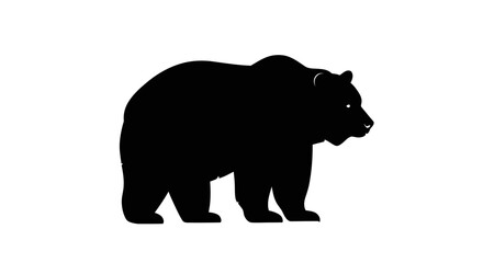 Majestic black bear silhouette standing proudly a symbol of nature's power and wilderness