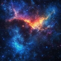 Fototapeta premium Galactic explosion of colors outer space abstract art cosmic environment wide view celestial beauty