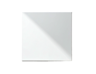 Blank, square, white, glossy panel