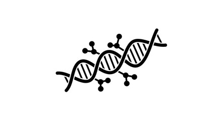 Dna double helix and molecular structures symbolizing genetics and science breakthroughs