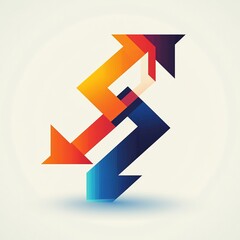 Dynamic colorful arrows illustrating direction and movement abstract art digital design creative studio conceptual visualization