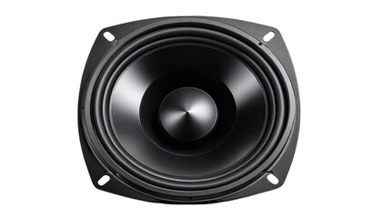 Close-up square black speaker cone