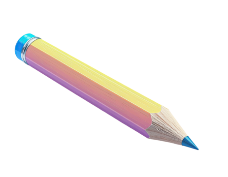 Colorful pencil,  diagonal angle,  vivid hues