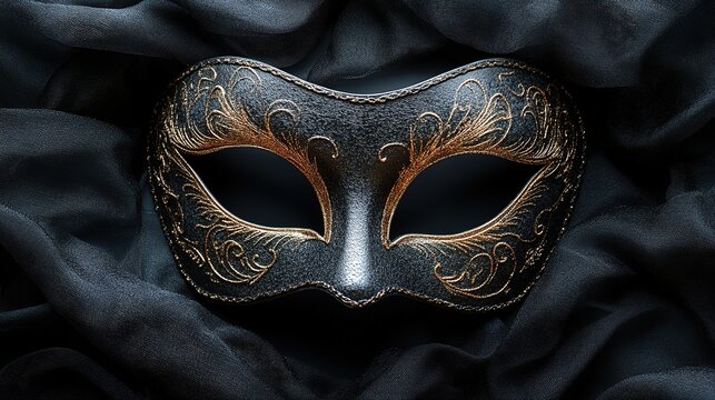 Mystical masquerade event enigmatic setting decorative mask artistic display close-up theme of identity