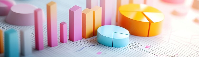 Analyzing business data trends office environment infographics modern design insightful perspective