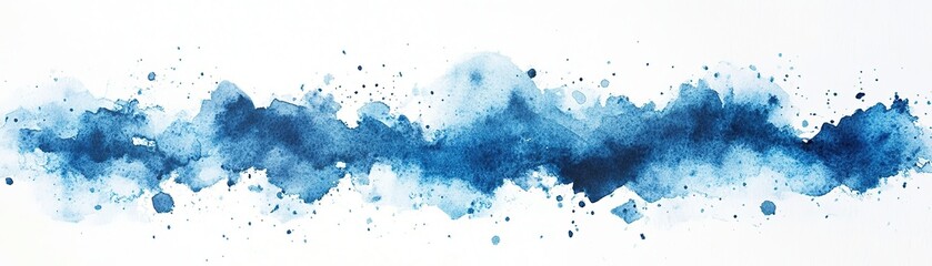 Vibrant blue watercolor splash art studio digital artwork creative environment close-up abstract design for art lovers