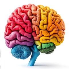 Exploring the colorful complexity of the human brain in a vibrant artistic representation